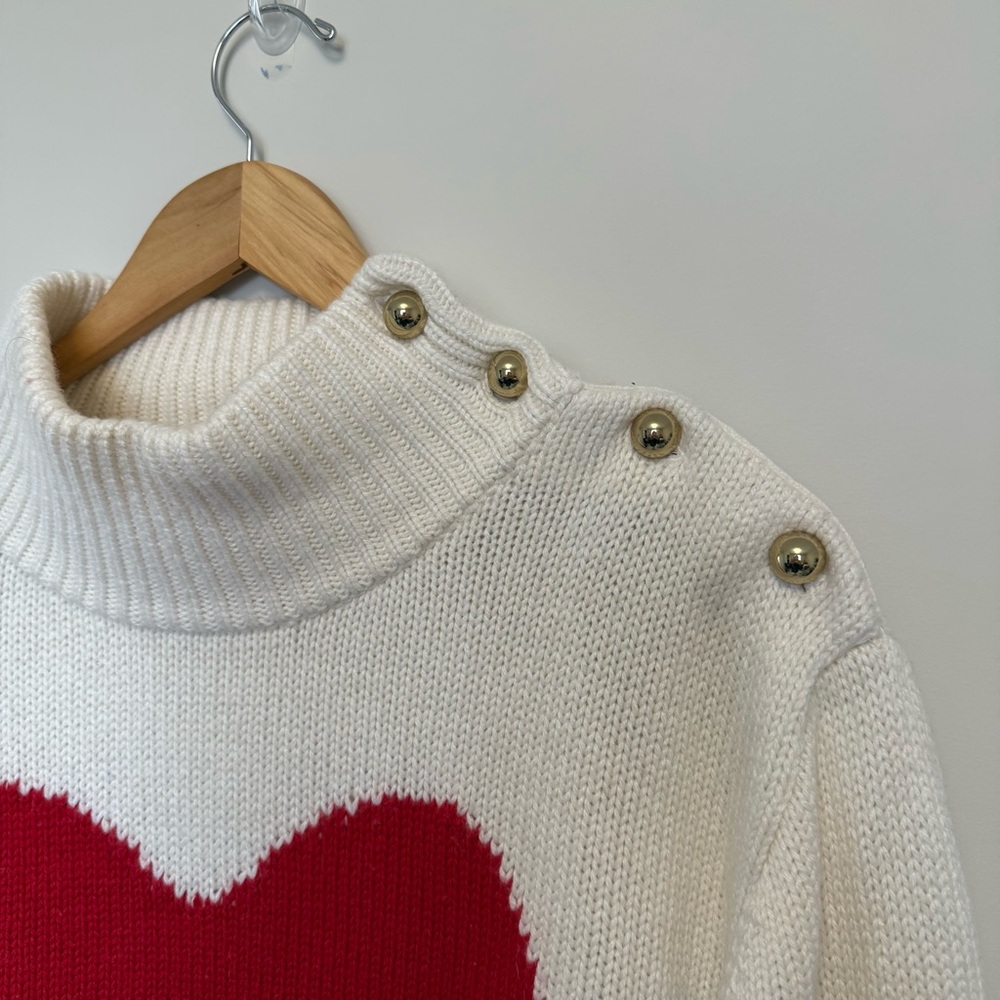KATE SPADE HEART INTARSIA SWEATER - Picture 4 of 8